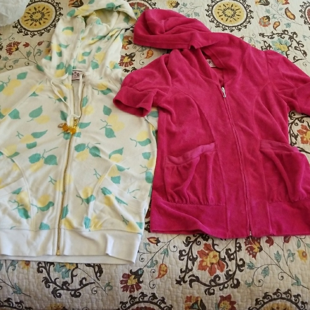 2 Juicy Couture Terry cloth hoodies